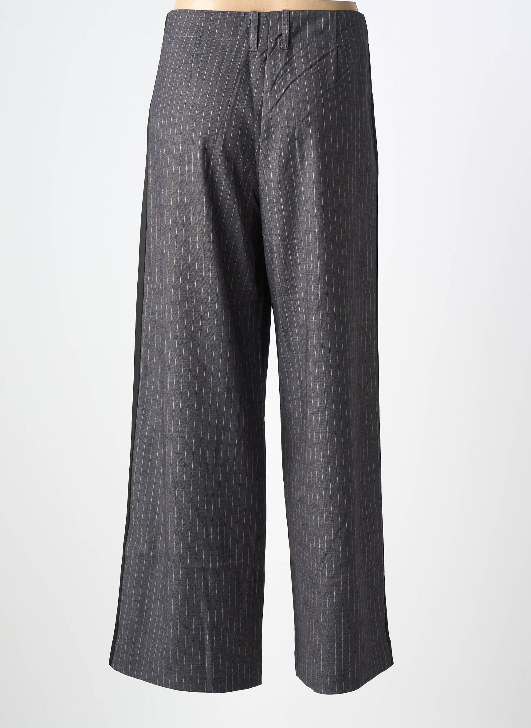 Pantalon large taille à pinces taille normale gris LE TEMPS DES CERISES femme