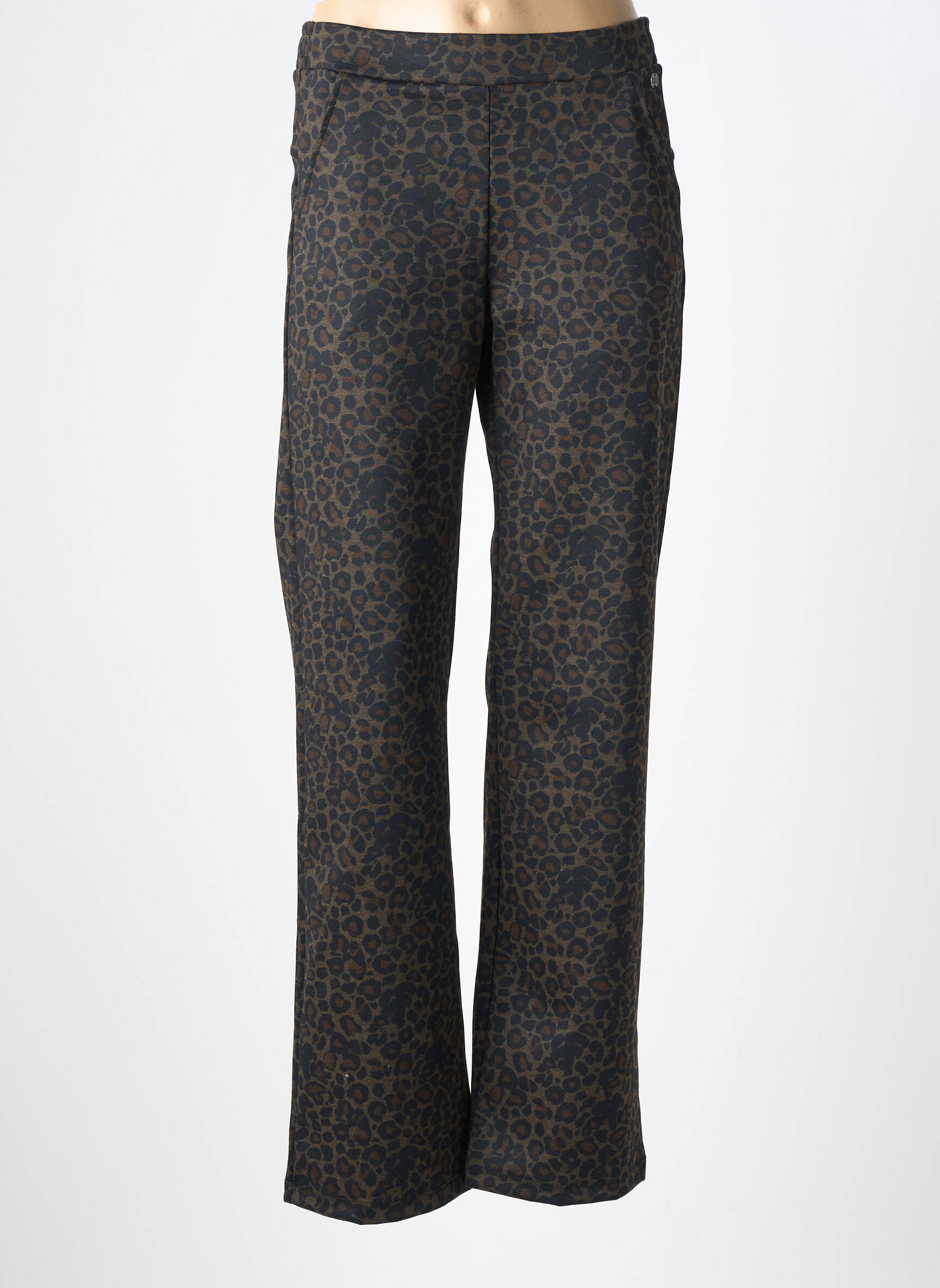Pantalon droit stretch taille normale marron B&M femme