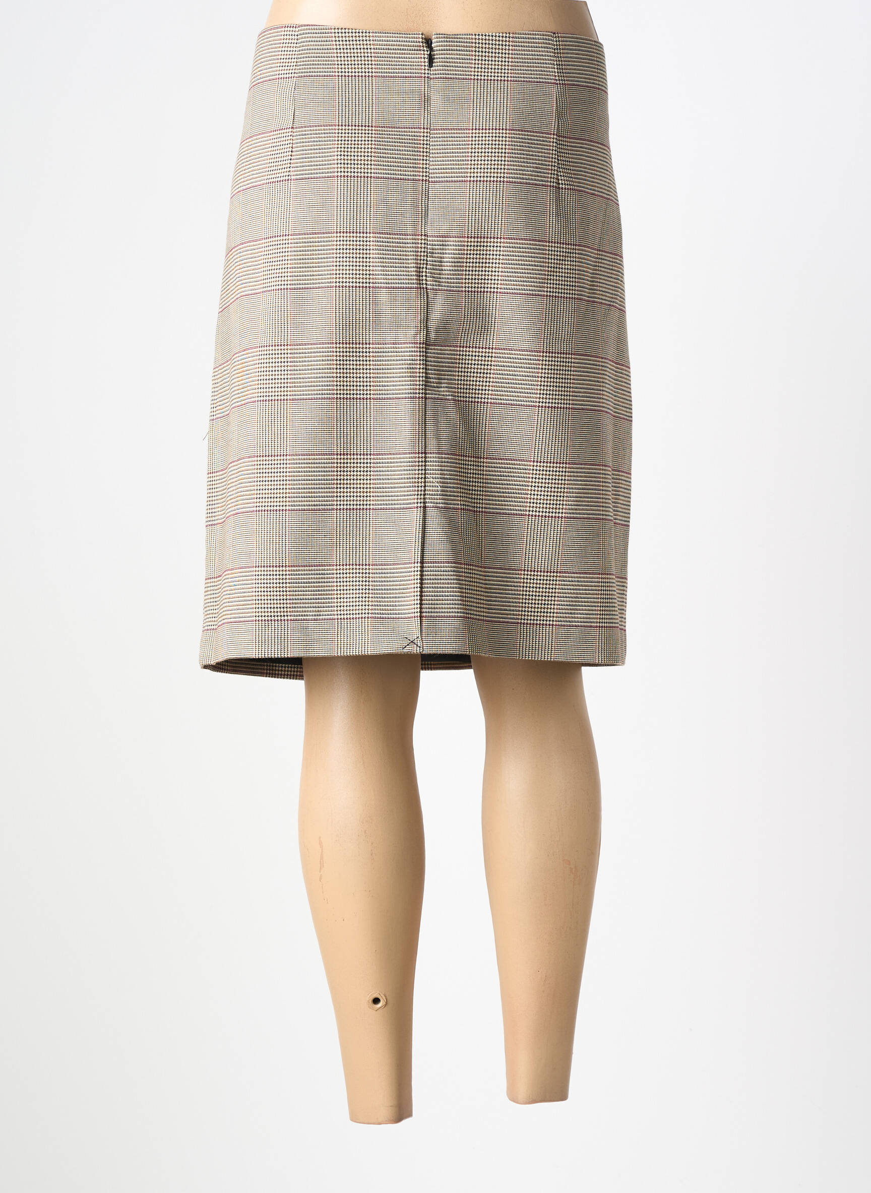 Jupe mi-longue taille à pinces beige SOYACONCEPT femme