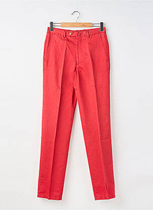 Pantalon chino tissage popeline taille normale rouge ZINS homme