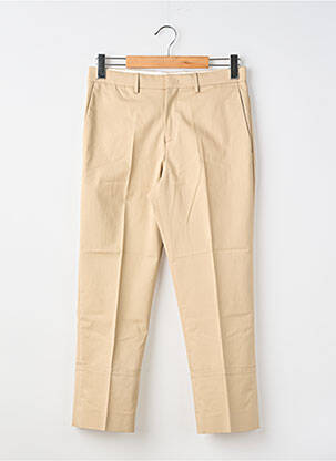 Pantalon 7/8 fermeture zippée sous rabat avec crochet taille normale beige WOOYOUNGMI homme