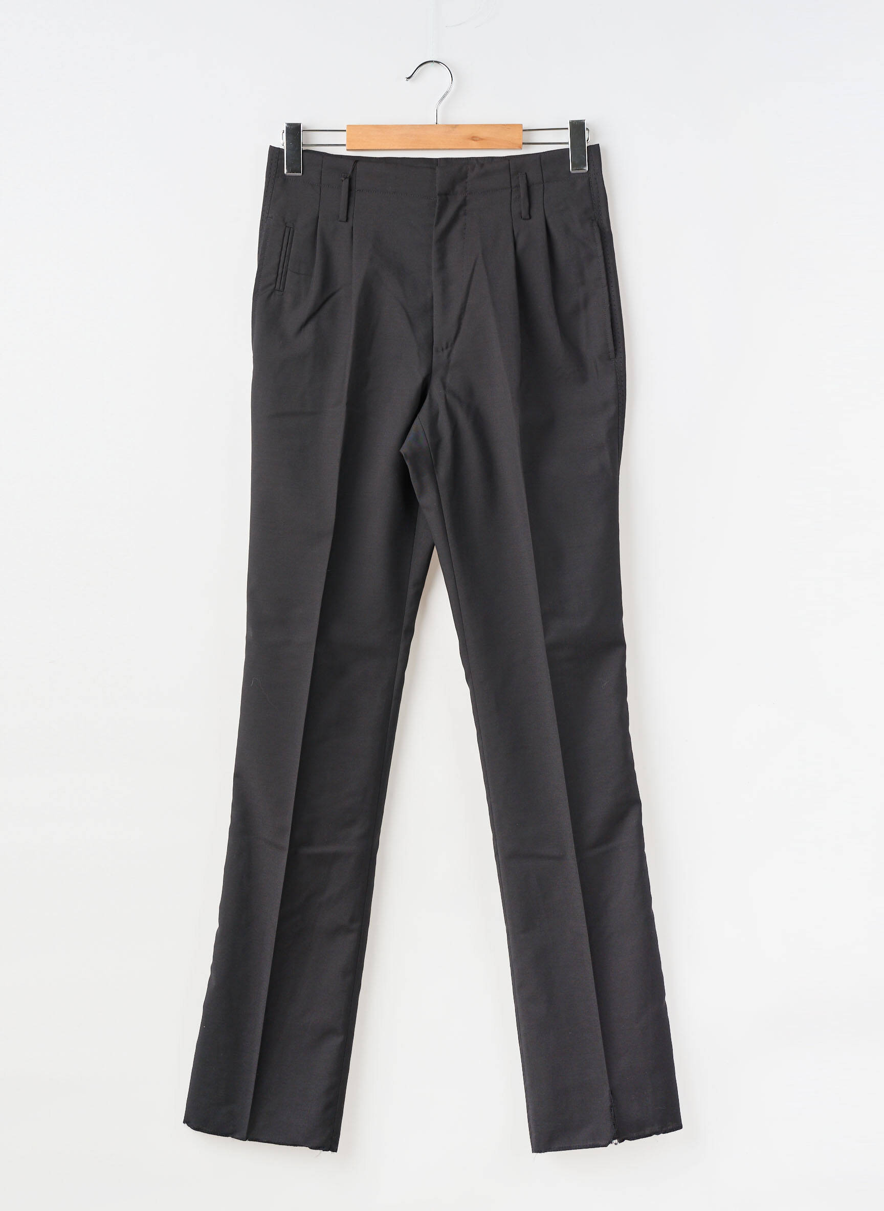 Pantalon slim taille à pinces taille haute noir LANVIN homme