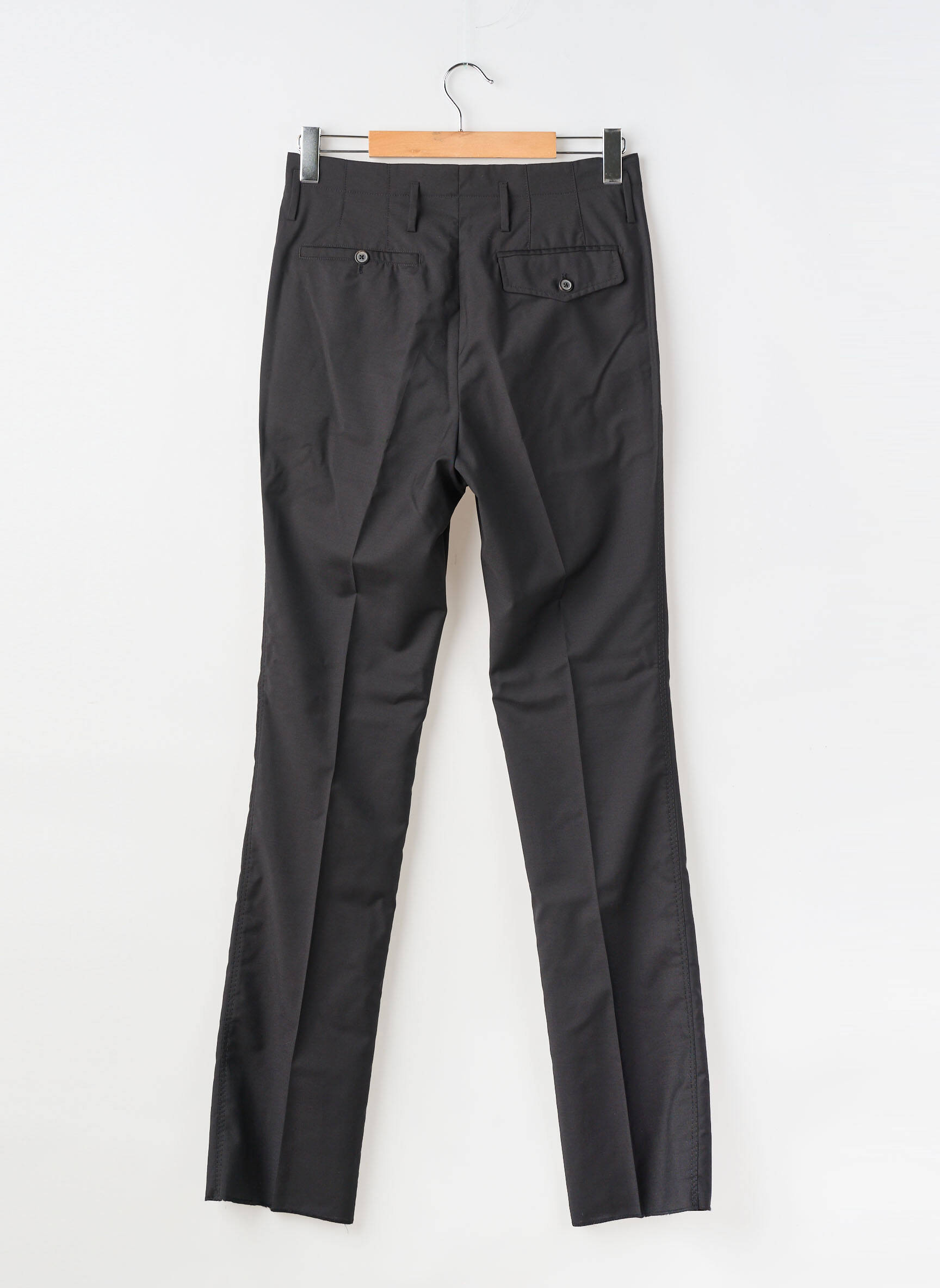 Pantalon slim taille à pinces taille haute noir LANVIN homme
