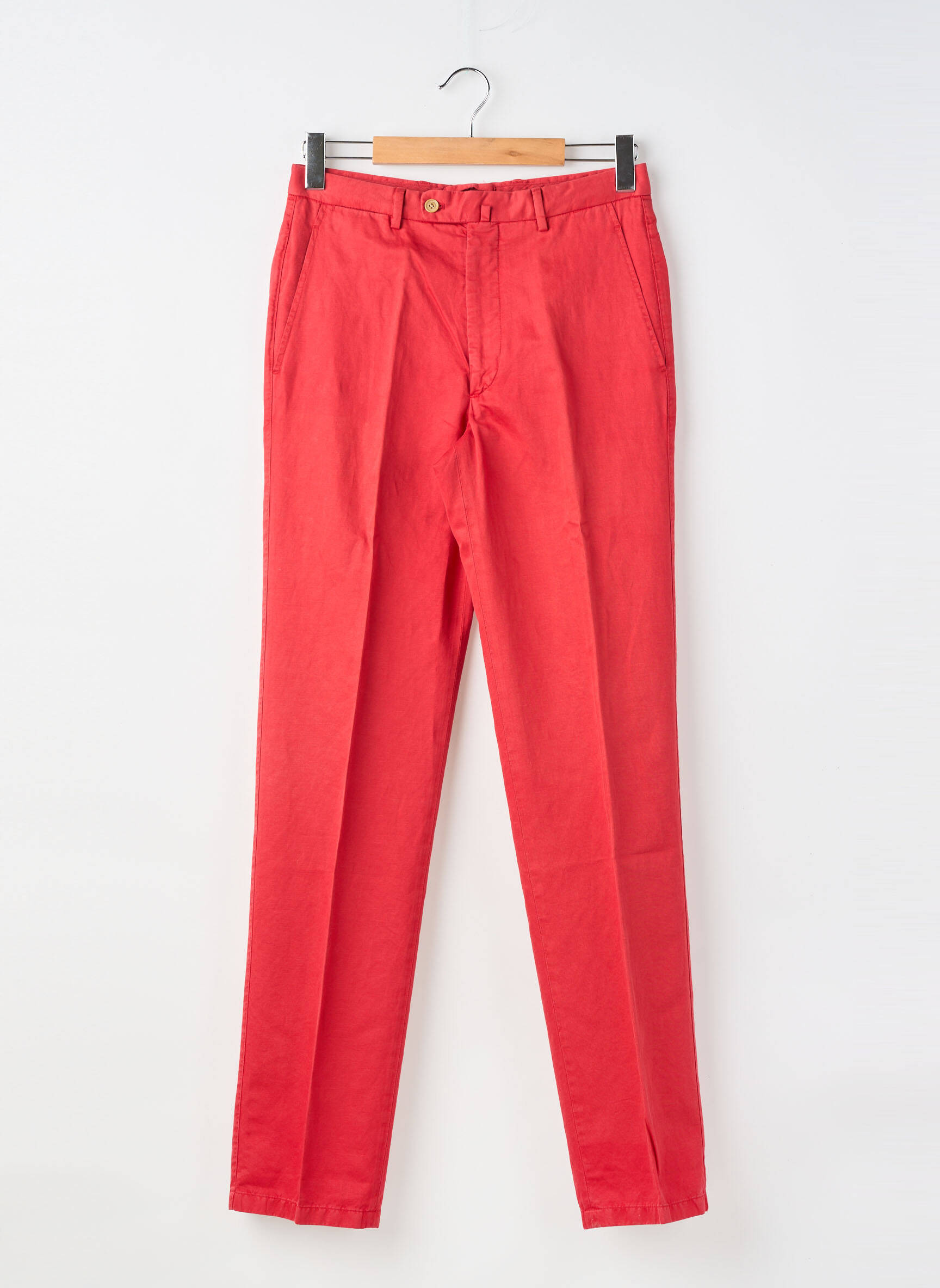 Pantalon chino tissage popeline taille normale rouge ZINS homme