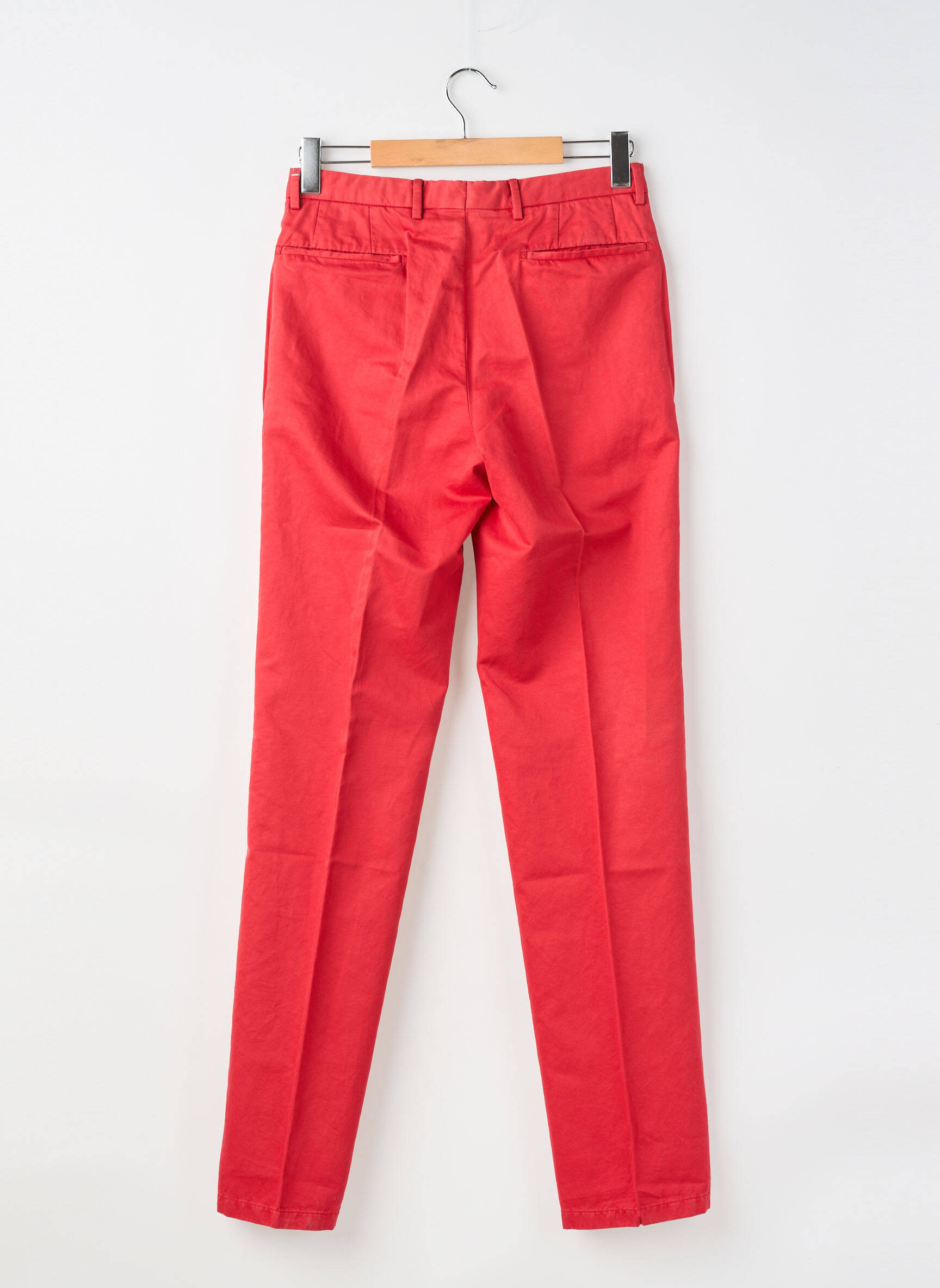 Pantalon chino tissage popeline taille normale rouge ZINS homme