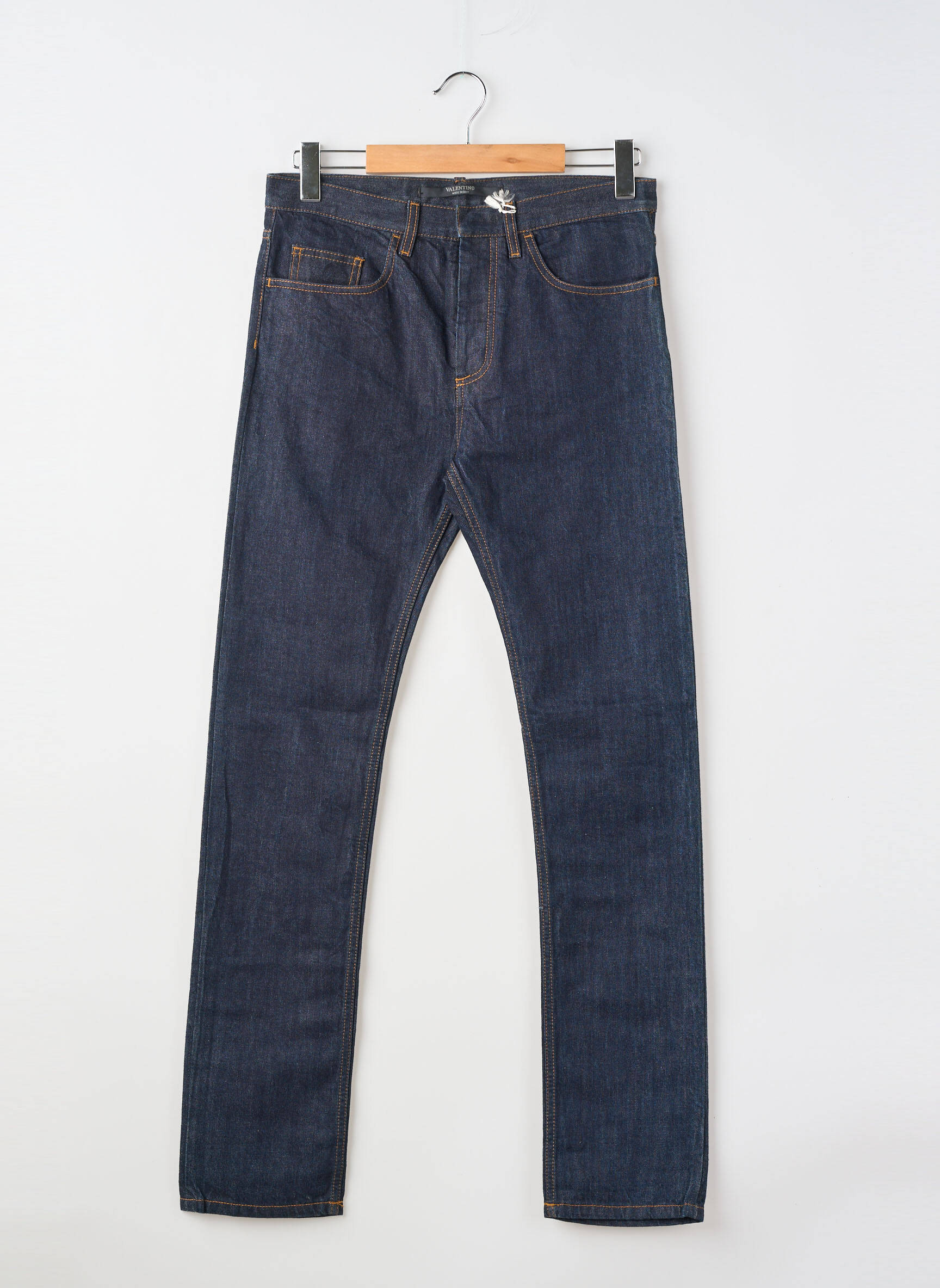 Jeans coupe slim fermeture boutonnée sur le devant taille normale bleu VALENTINO homme