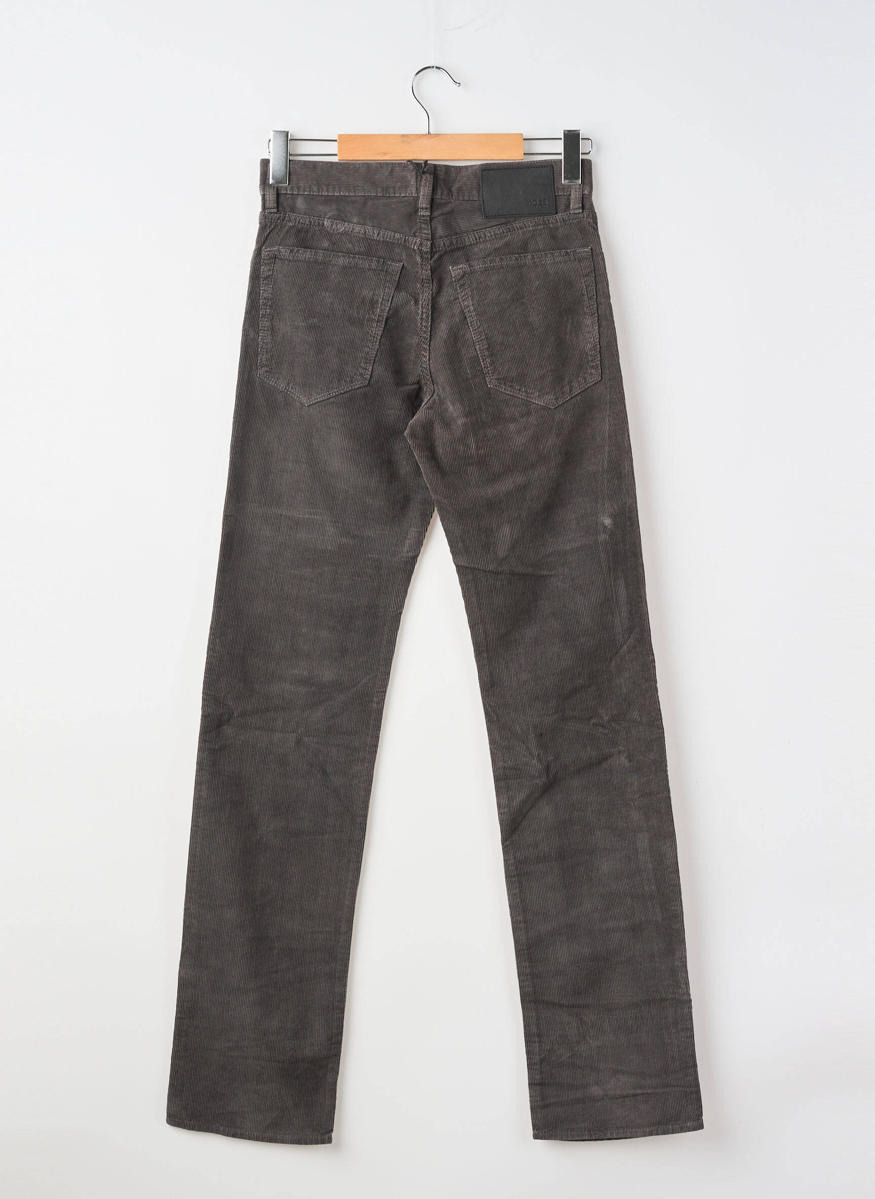 Pantalon slim tissage velours taille normale gris HUGO BOSS homme