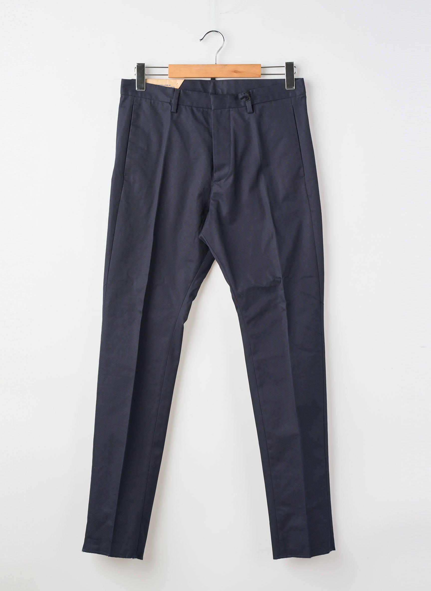 Pantalon slim finition ourlet à terminer taille basse bleu DSQUARED2 homme