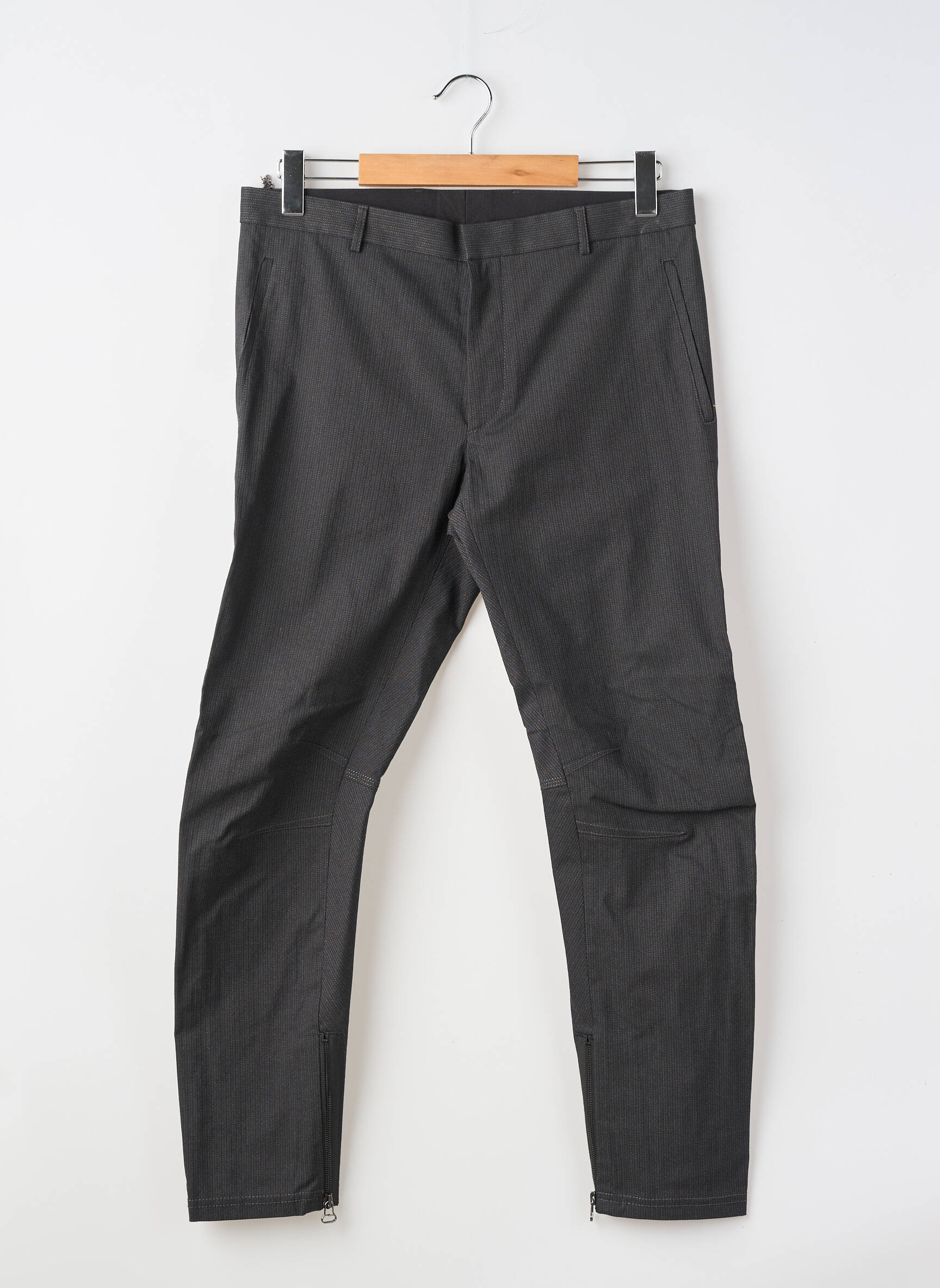 Pantalon slim tissage chiné taille normale noir LANVIN homme
