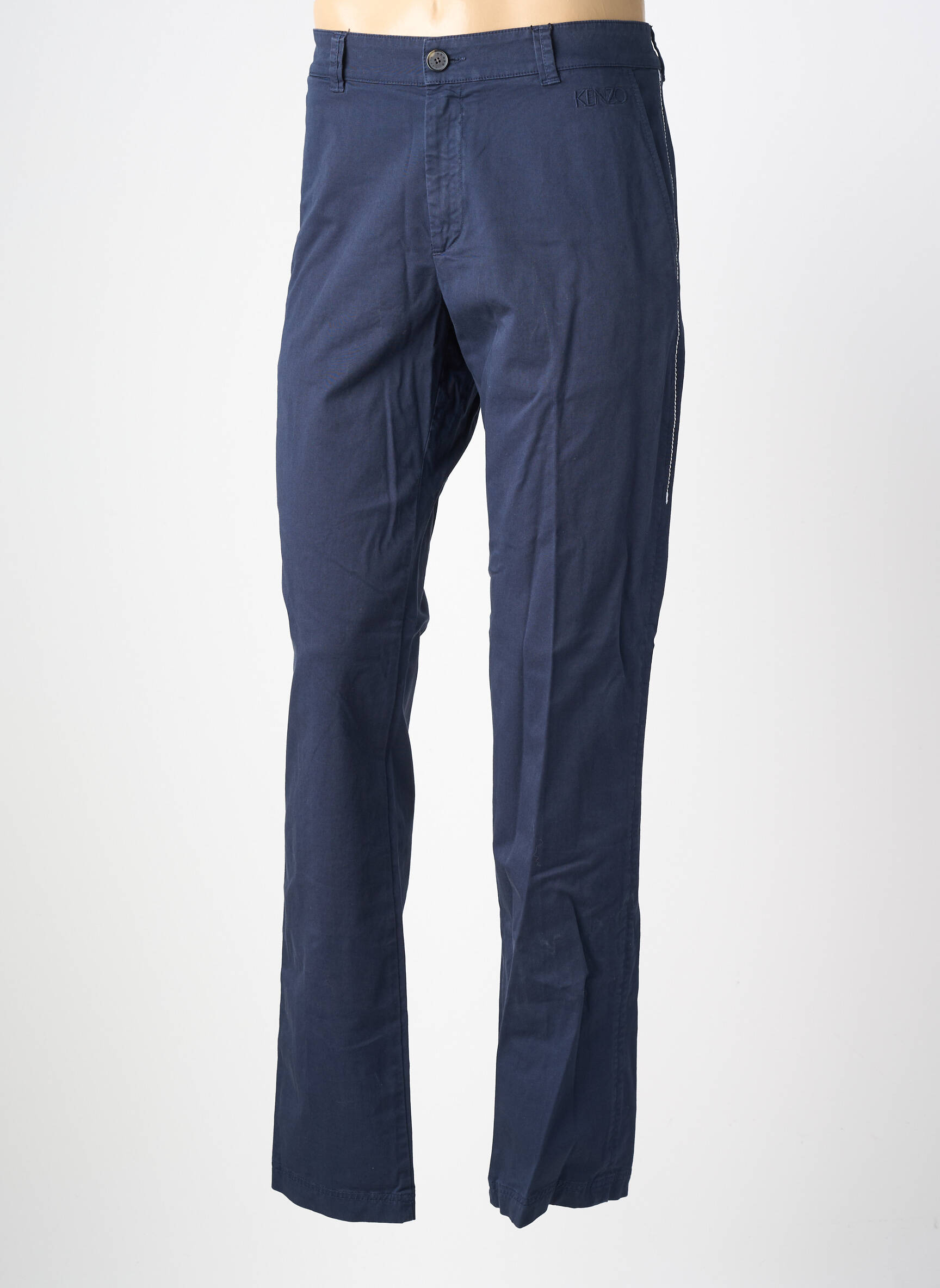 Pantalon chino tissage popeline taille normale bleu KENZO homme