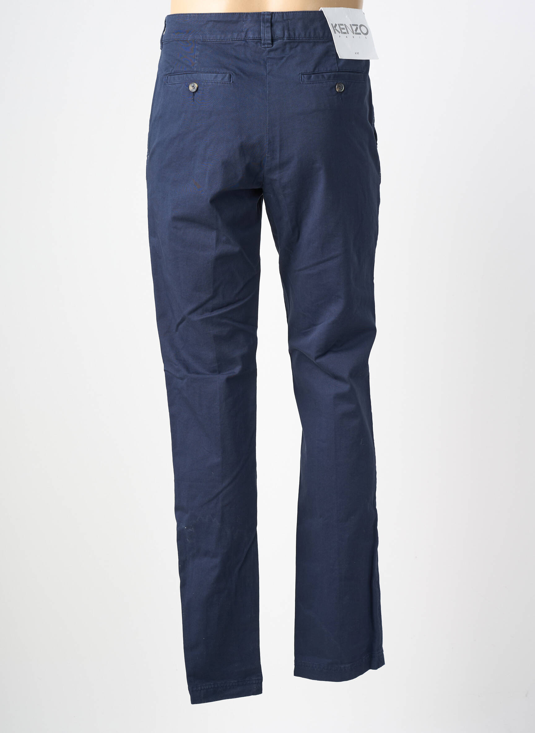 Pantalon chino tissage popeline taille normale bleu KENZO homme