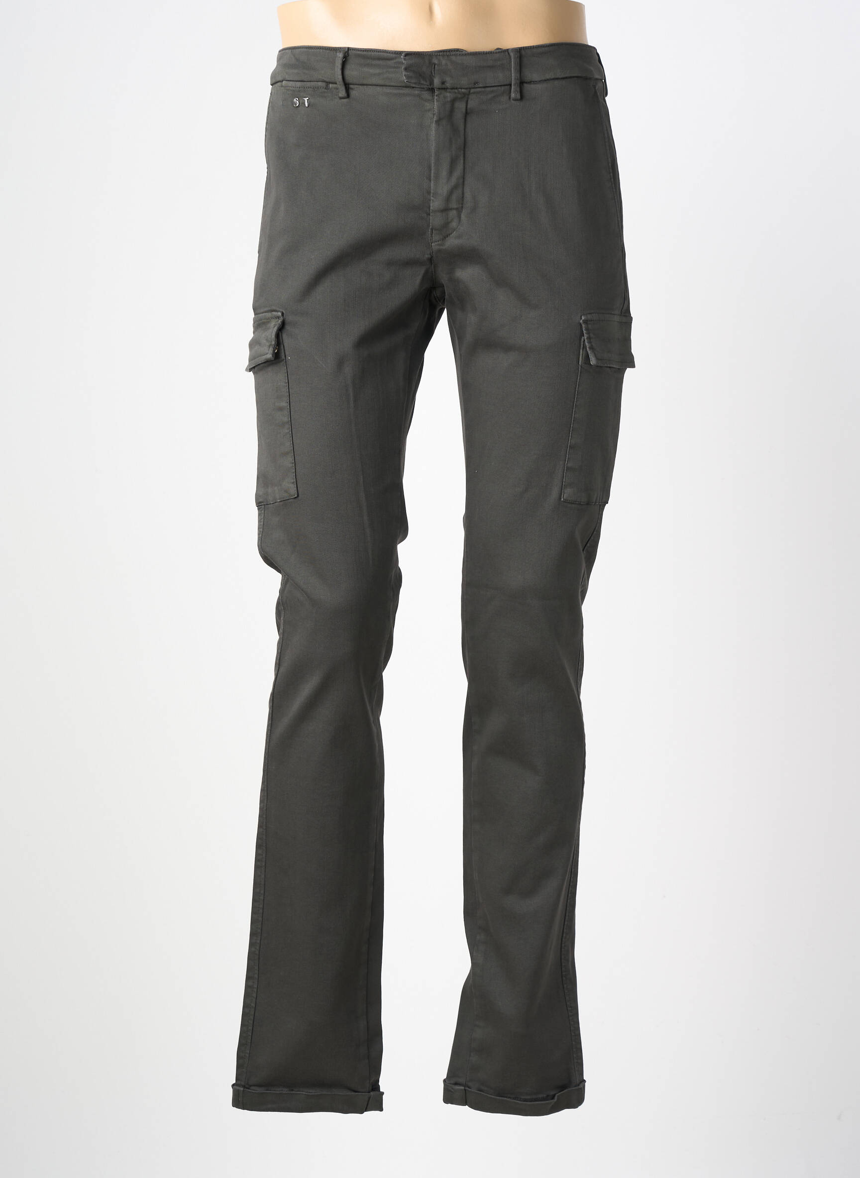 Pantalon cargo slim taille normale gris TRAMAROSSA homme
