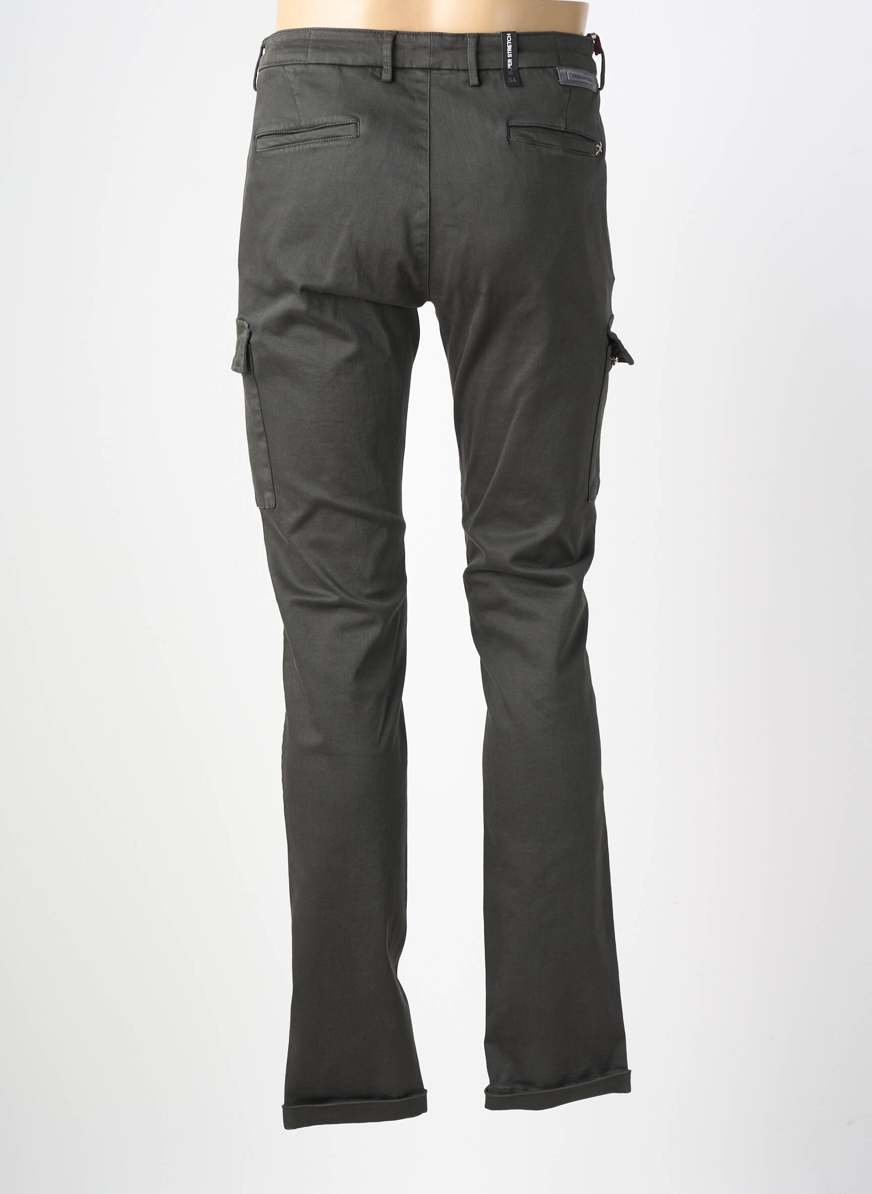 Pantalon cargo slim taille normale gris TRAMAROSSA homme