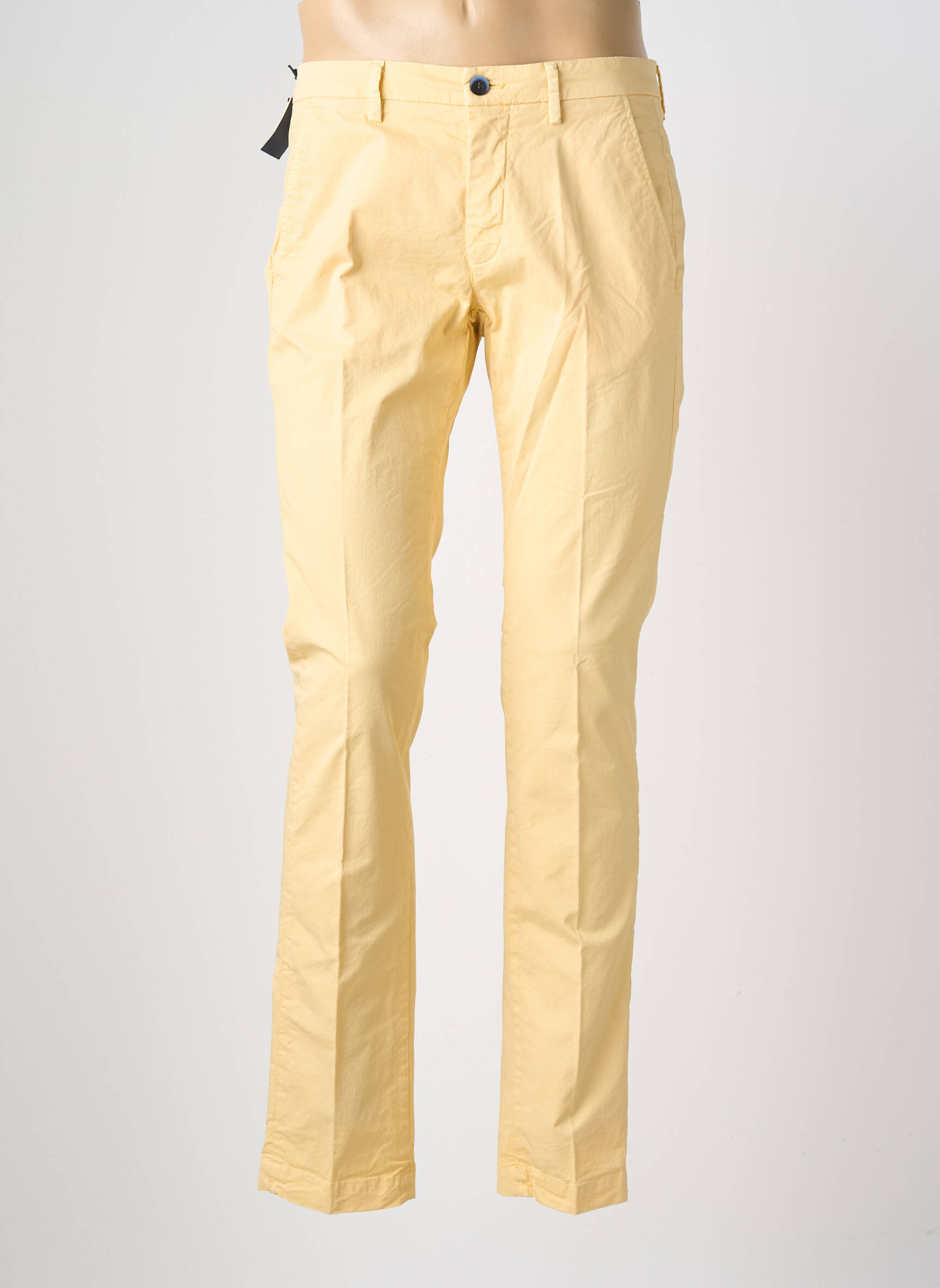 Pantalon droit tissage popeline taille normale jaune MASONS homme