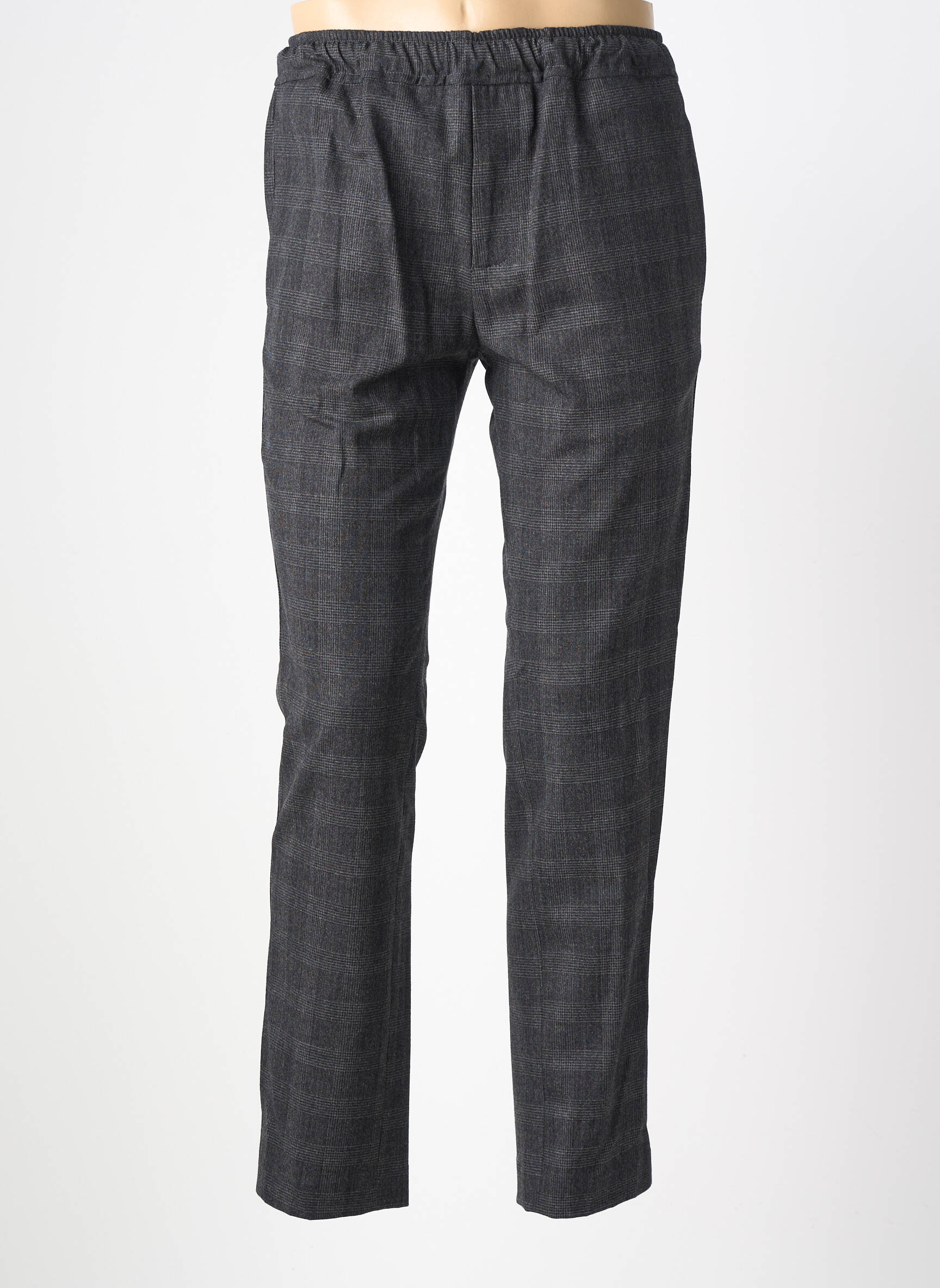 Pantalon chino imprimé imprimé prince de galle taille normale gris NINE IN THE MORNING homme