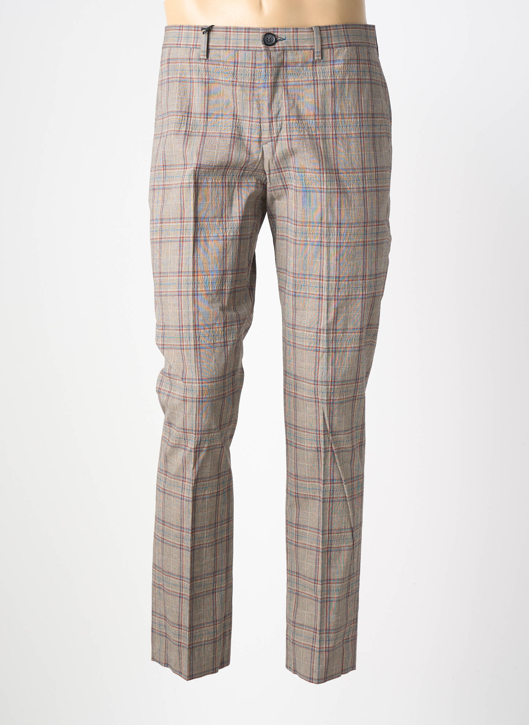 Pantalon slim tissage popeline taille normale marron PAUL SMITH homme