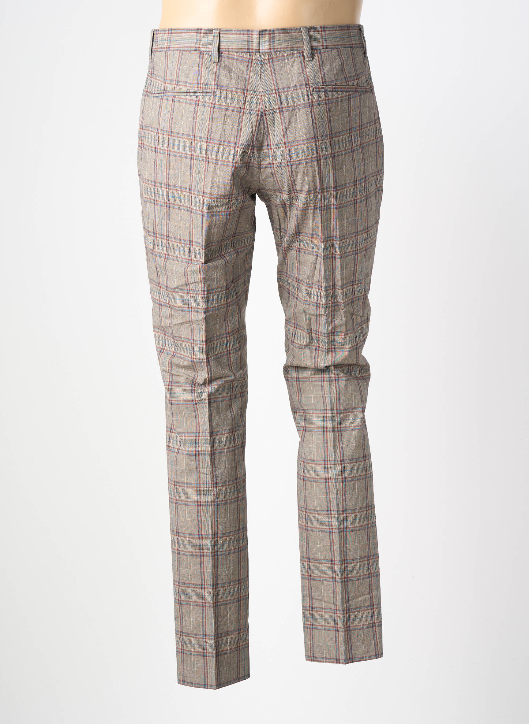 Pantalon slim tissage popeline taille normale marron PAUL SMITH homme