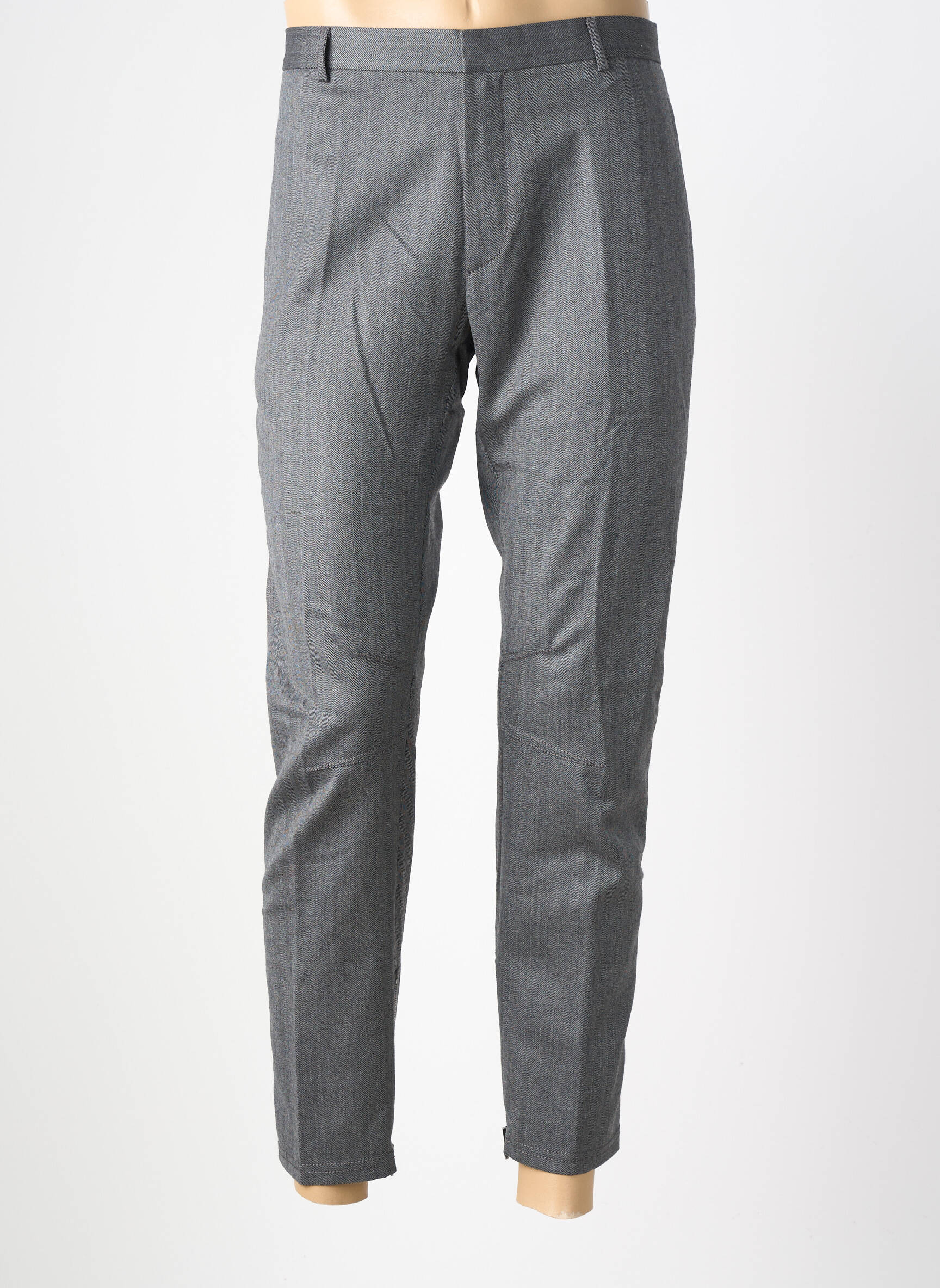 Pantalon slim tissage chiné taille normale gris LANVIN homme