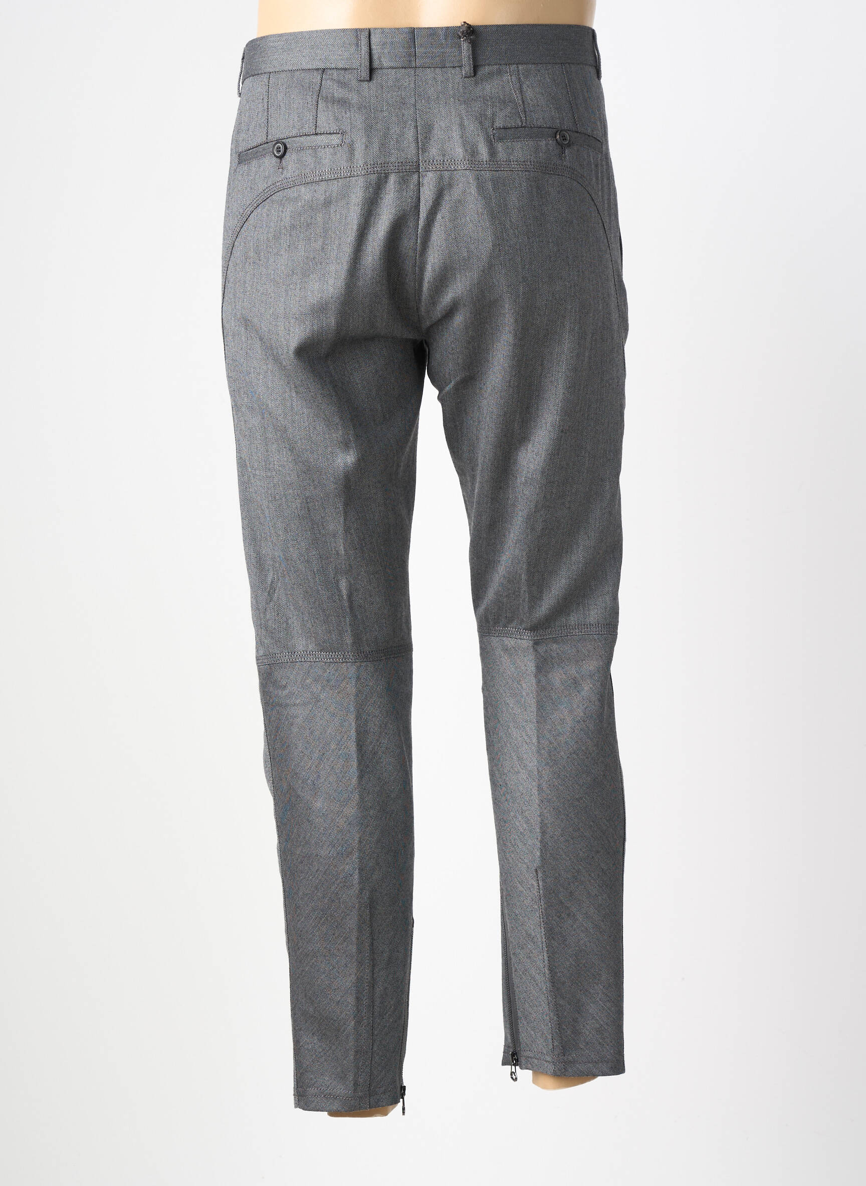 Pantalon slim tissage chiné taille normale gris LANVIN homme