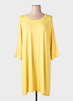 Tunique manches longues col rond jaune MASAI femme