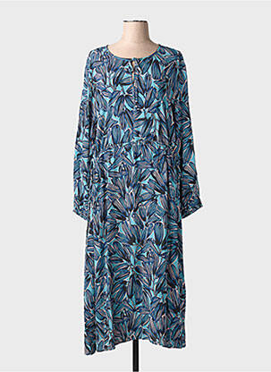Robe longue manches longues manches longues bleu MASAI femme