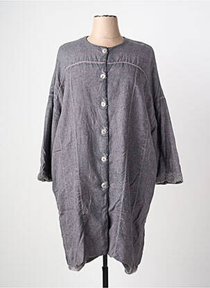 Veste casual col rond gris GRIZAS femme