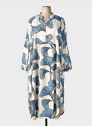 Robe longue manches longues manches longues bleu NOENE femme