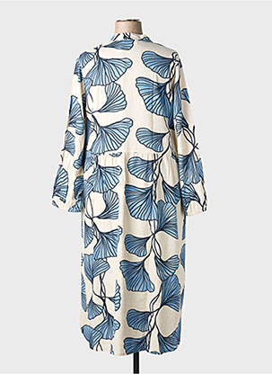 Robe longue manches longues manches longues bleu NOENE femme