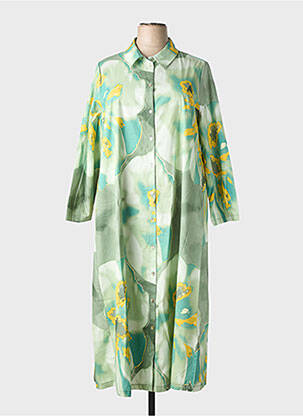 Robe longue manches longues manches longues vert NOENE femme