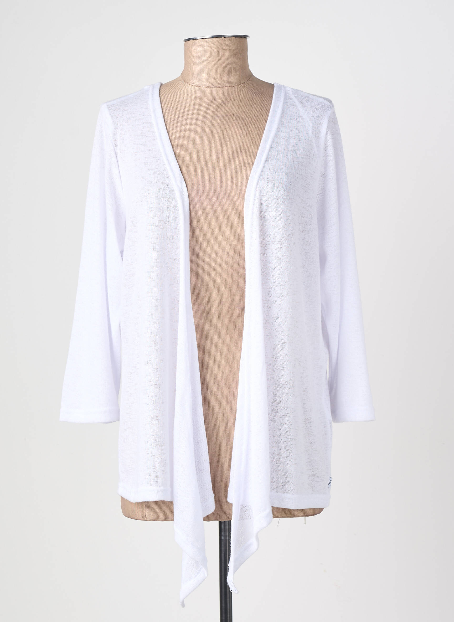 Gilet manches longues col v blanc ZHENZI homme
