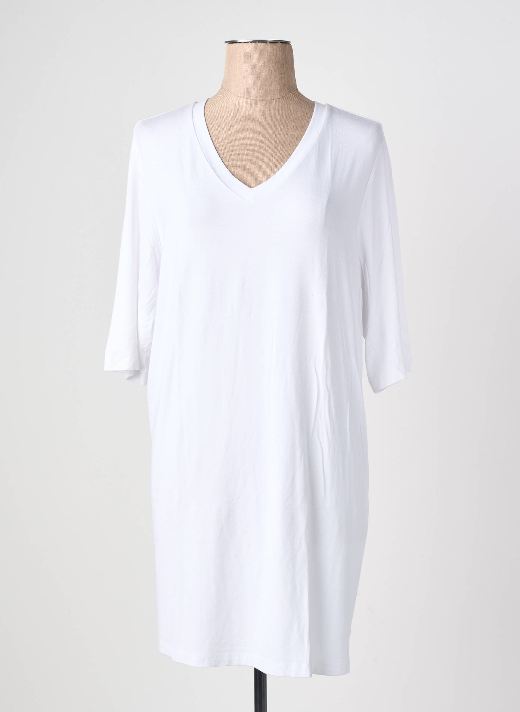 Tunique manches longues col v blanc NO SECRET femme