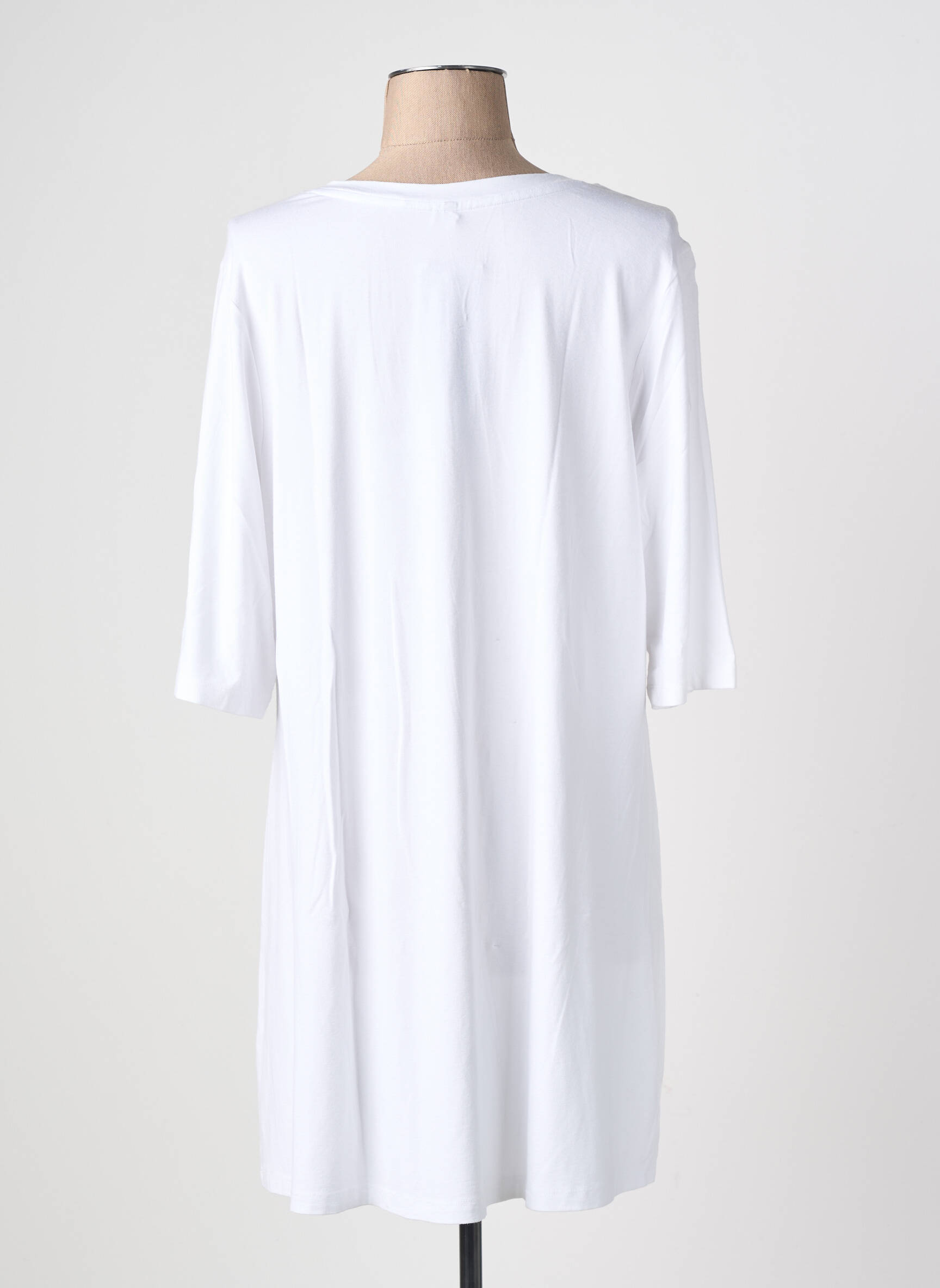 Tunique manches longues col v blanc NO SECRET femme
