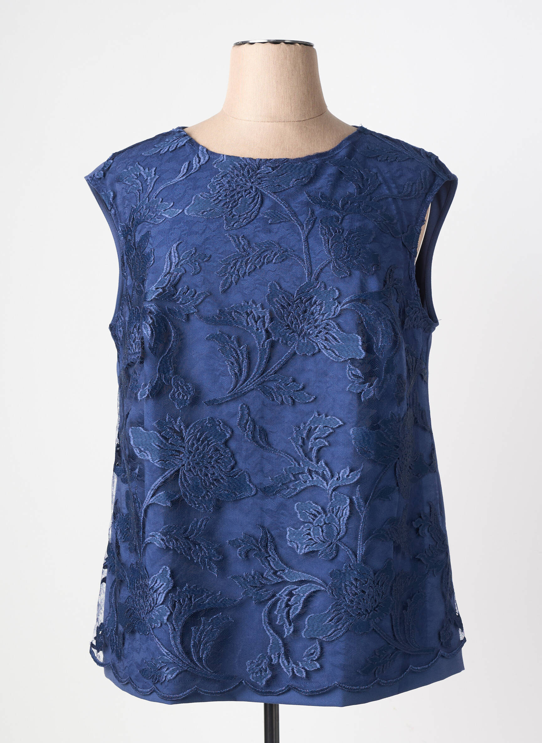 Top stretch manches courtes bleu VERPASS femme