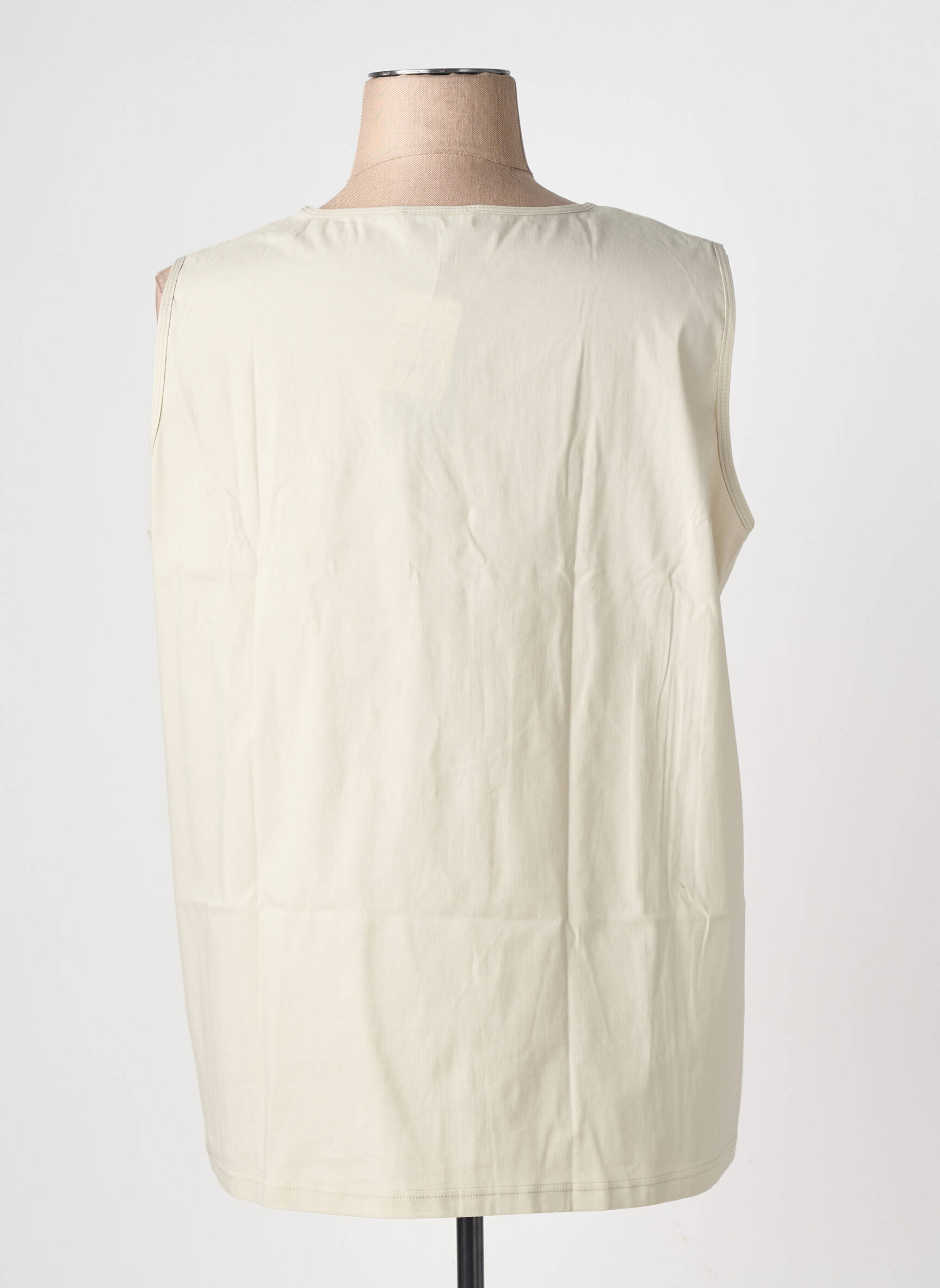 Top stretch sans manche beige KJBRAND femme