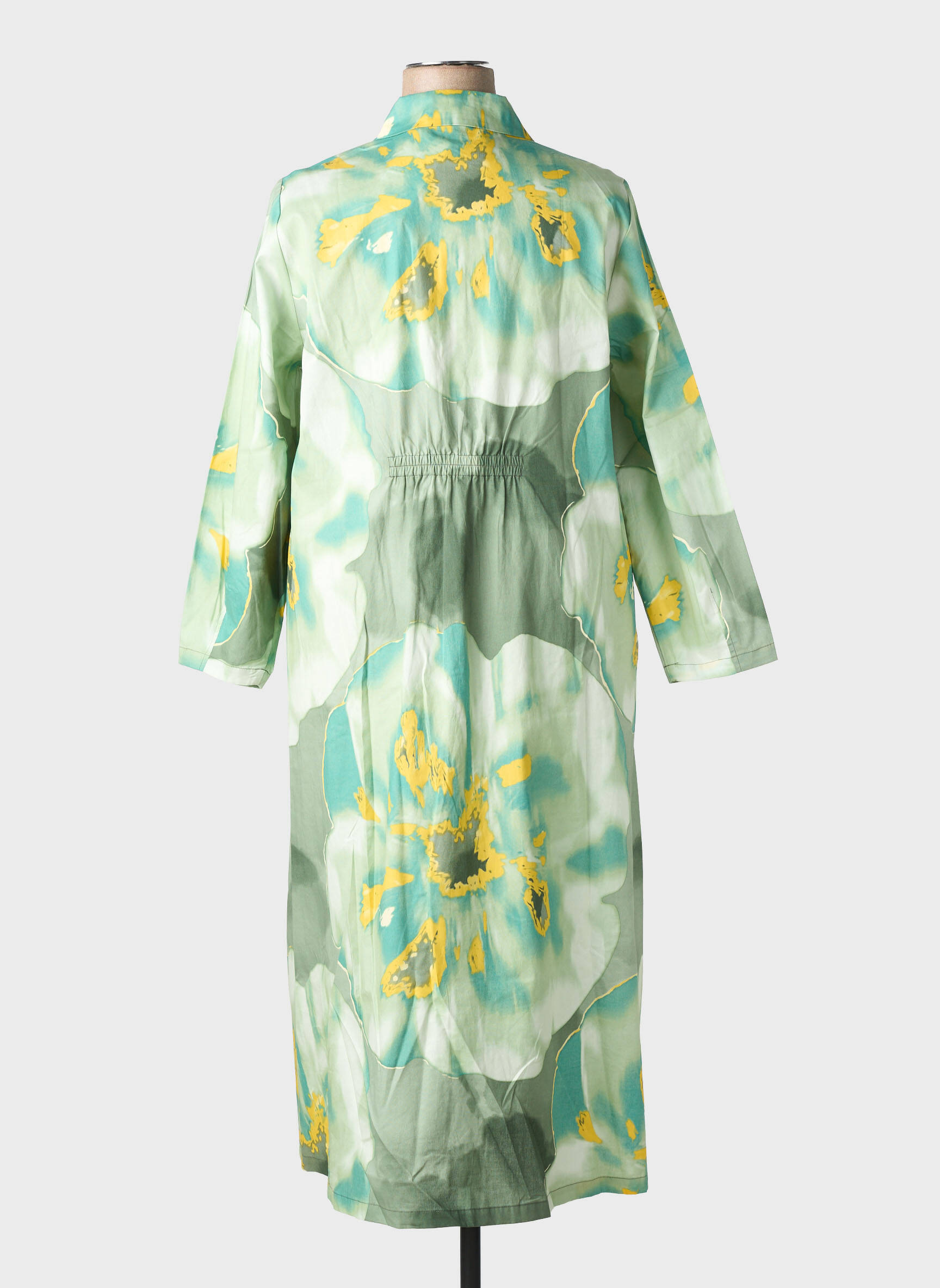 Robe longue manches longues manches longues vert NOENE femme