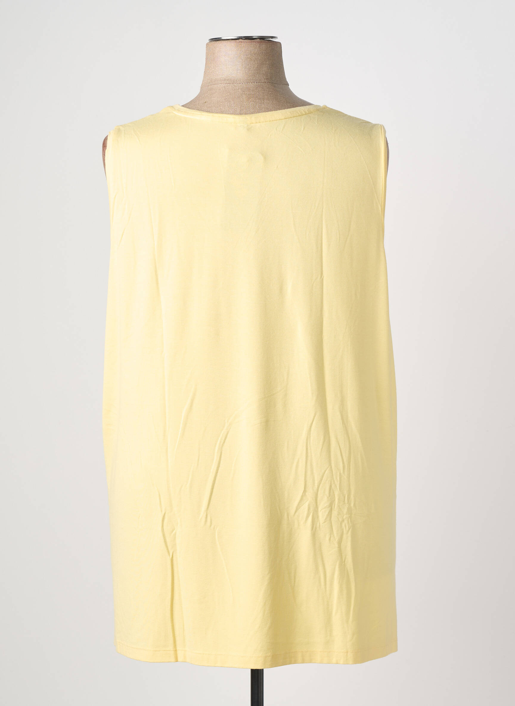 Débardeur stretch sans manche jaune NO SECRET femme
