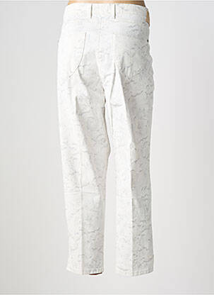 Pantalon 7/8 fermeture zippée sous rabat boutonné blanc RAPHAELA BY BRAX femme