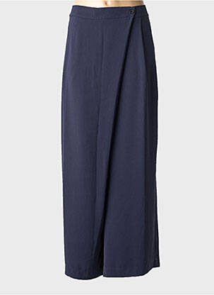 Pantalon droit taille élastique bleu MASAI femme
