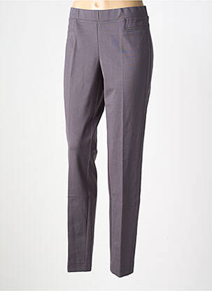 Pantalon slim taille élastique gris ASCARI femme