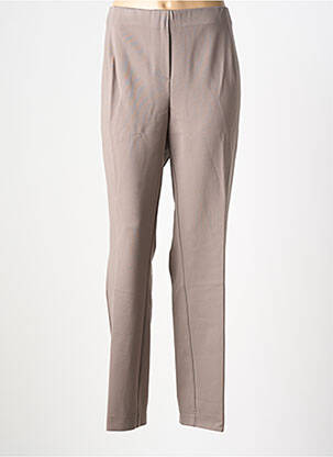 Pantalon droit taille élastique gris ADELINA BY SCHEITER femme