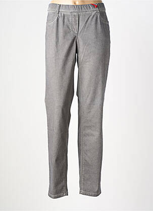 Pantalon droit taille élastique gris ASCARI femme