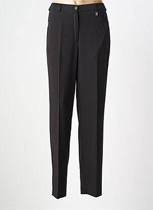 Pantalon droit taille élastique noir LAURIE femme
