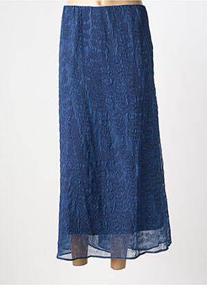 Jupe longue coupe évasée bleu SAMOON femme