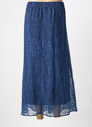Jupe longue coupe évasée bleu SAMOON femme