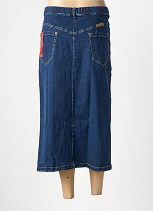 Jupe longue coupe droite bleu KJBRAND femme
