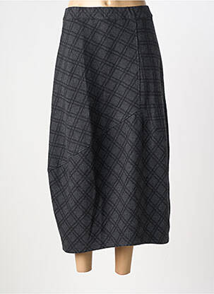 Jupe longue imprimé fantaisie gris VETONO femme