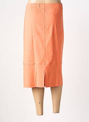 Jupe mi-longue coupe droite orange VERPASS femme