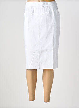 Jupe mi-longue coupe droite blanc VERPASS femme