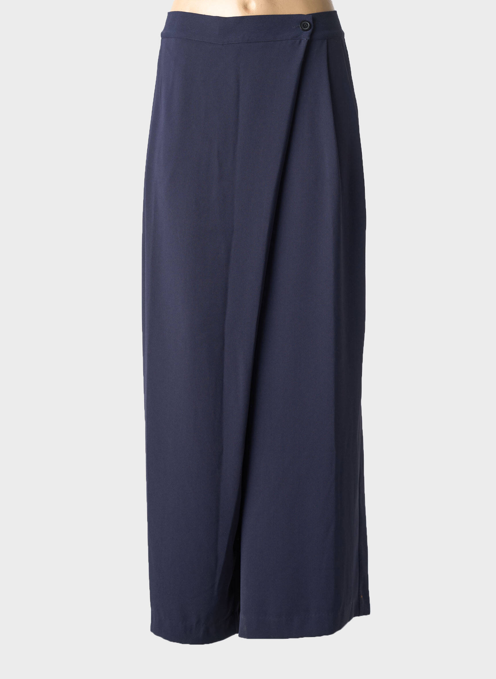 Pantalon droit taille élastique bleu MASAI femme