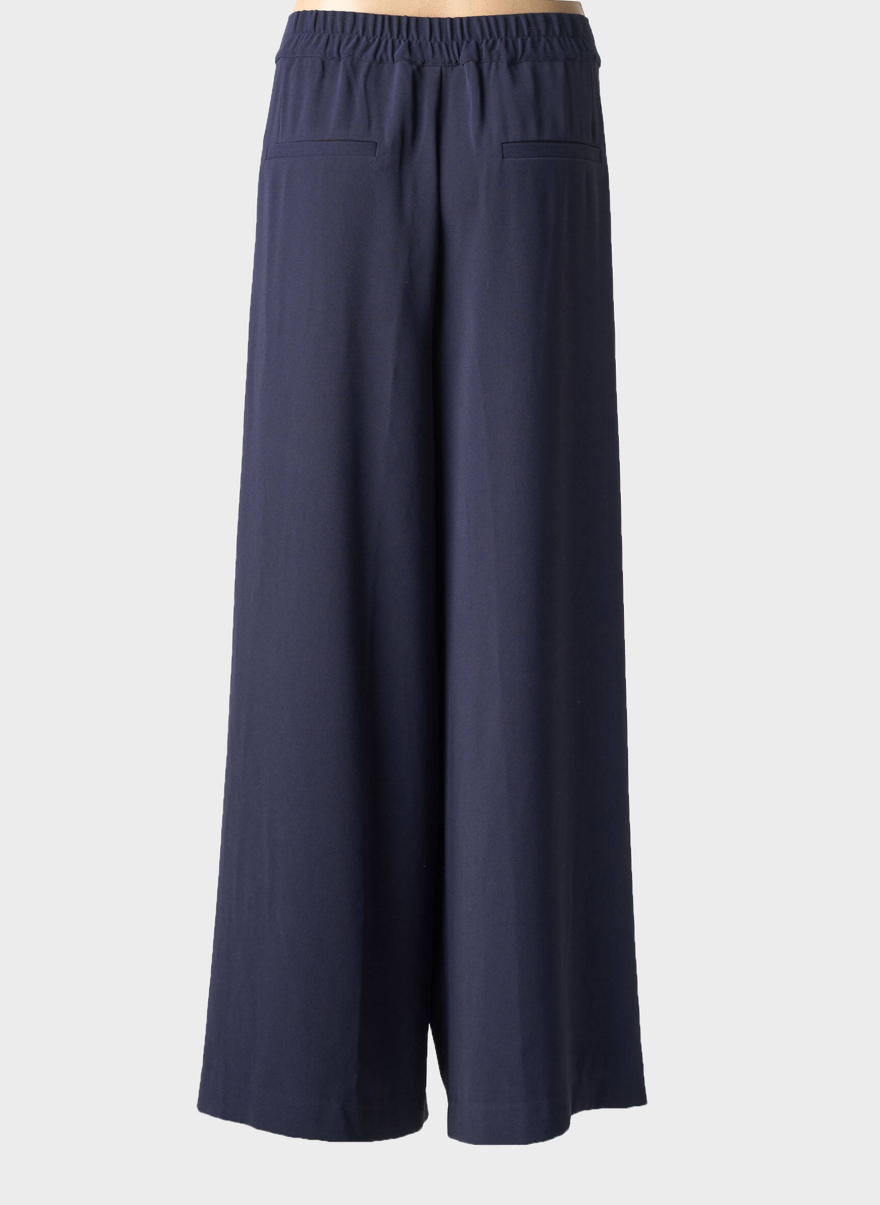 Pantalon droit taille élastique bleu MASAI femme
